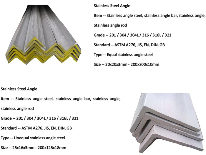 ASTM A276 TP316L Σιδηρουργική γραμμή γωνίας SS 316L DIN1.4404 SS Σιδηρουργική γραμμή γωνίας 100*100*10mm 0